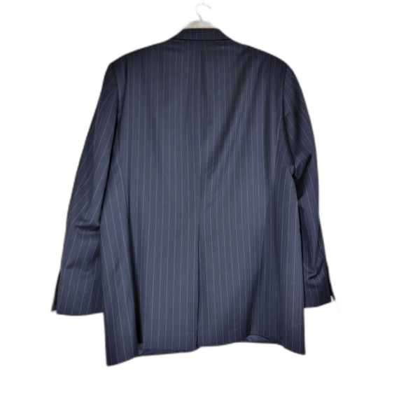 Lauren Ralph Lauren Men's Navy Wool Pinstripe Two Button Blazer Suit Jacket- 41R - Picture 3 of 11